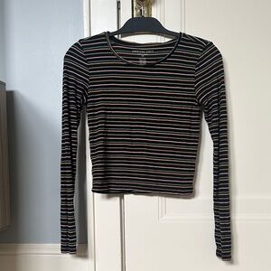 American Eagle Outfitters Multicolor Striped Long Sleeve Top